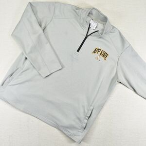 Champion App State Mountaineers Mens XL Light Gray 1/4 Zip Pullover Sweatshirt